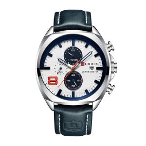 ساعت مچی مردانه کارن 8324 اورجینال سه موتوره کرنوگراف - صفحه سفید