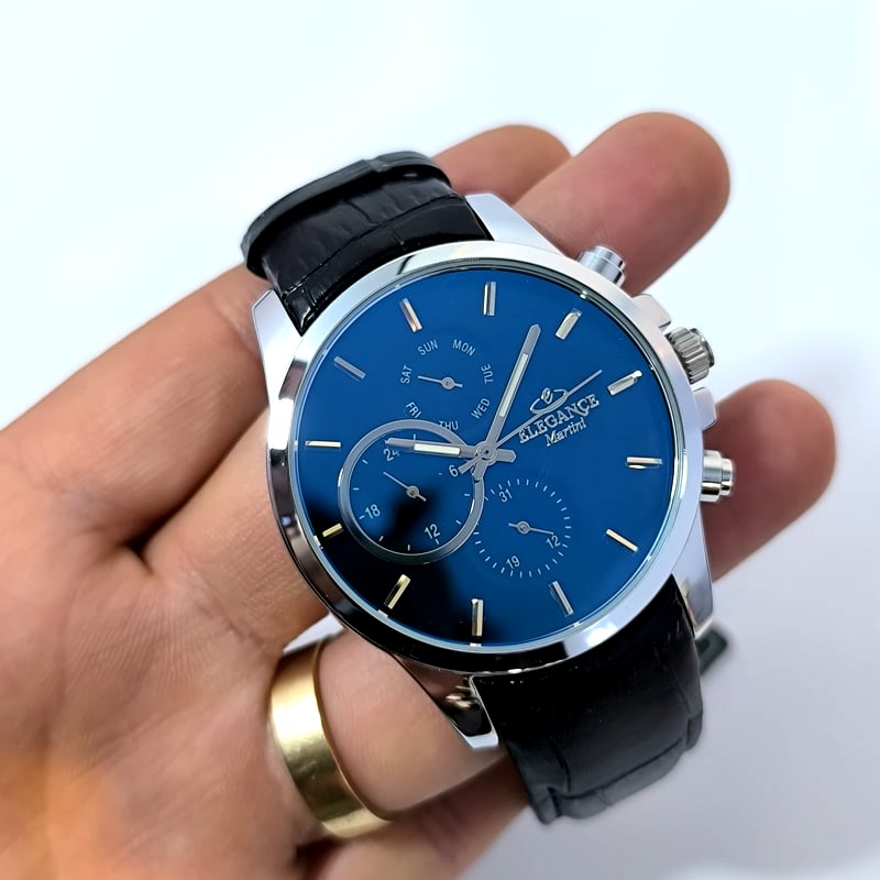 ساعت مردانه الگانس بند چرم