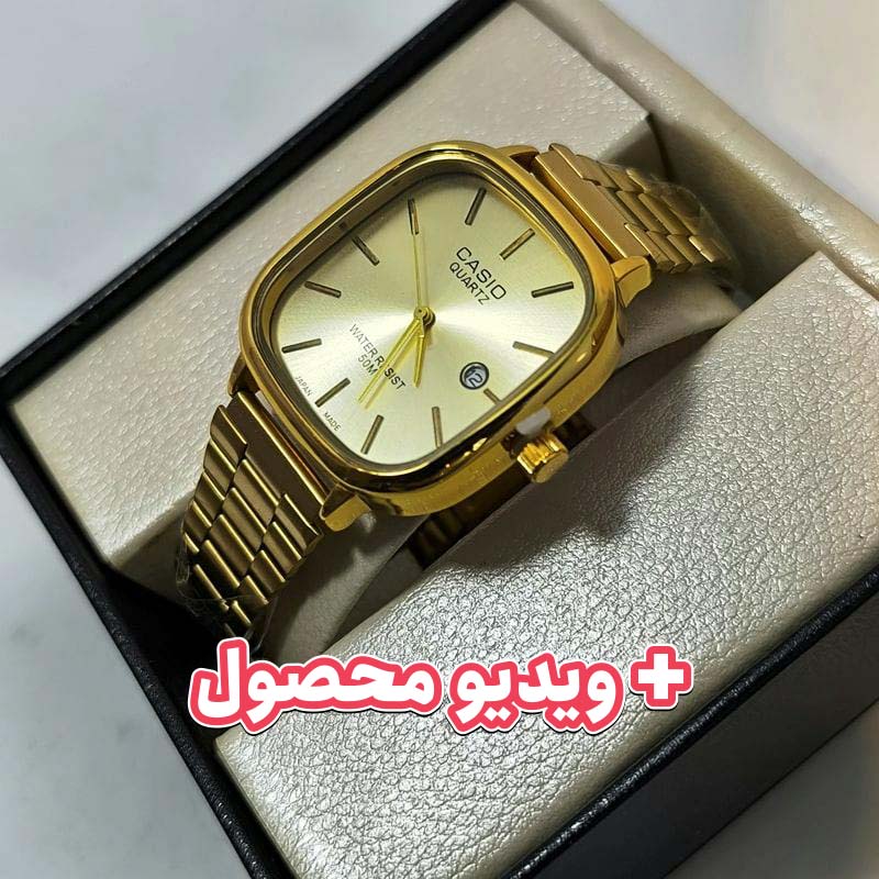 ساعت مردانه کاسیو مربعی تاریخ دار
