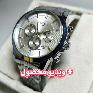 ساعت مردانه سیتیزن کرنوگراف صفحه نقره ای