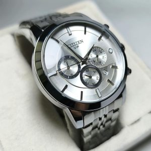 ساعت مردانه سیتیزن کرنوگراف صفحه نقره ای