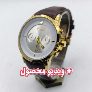 ساعت مردانه سیتیزن بند چرم تاریخ دار