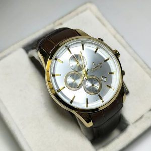 ساعت مردانه رومانسون کرنوگراف بند چرم قهوه ای