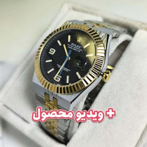 ساعت مردانه رولکس Oyster Perpetual دیت جاست صفحه مشکی