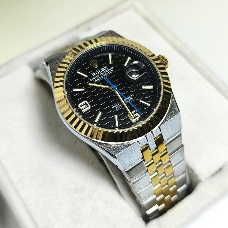 ساعت مردانه رولکس Oyster Perpetual دیت جاست صفحه مشکی